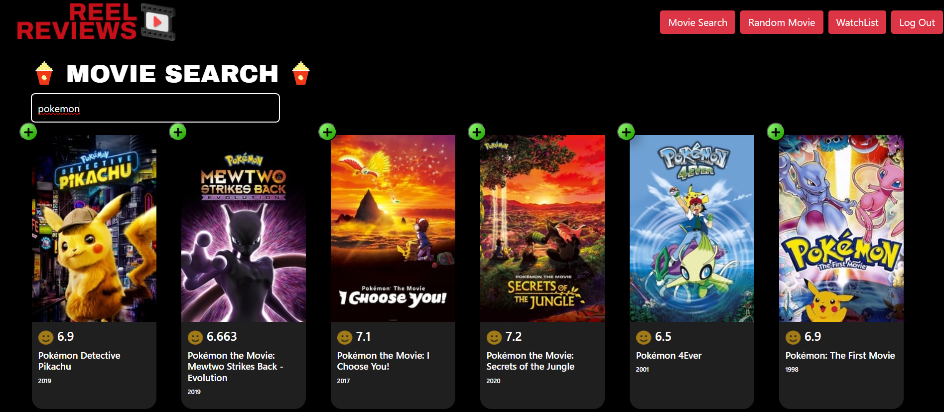 Reel Reviews search